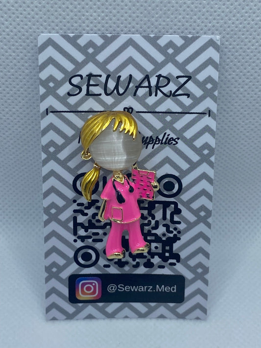 Doctor/Nurse Pink Brooch