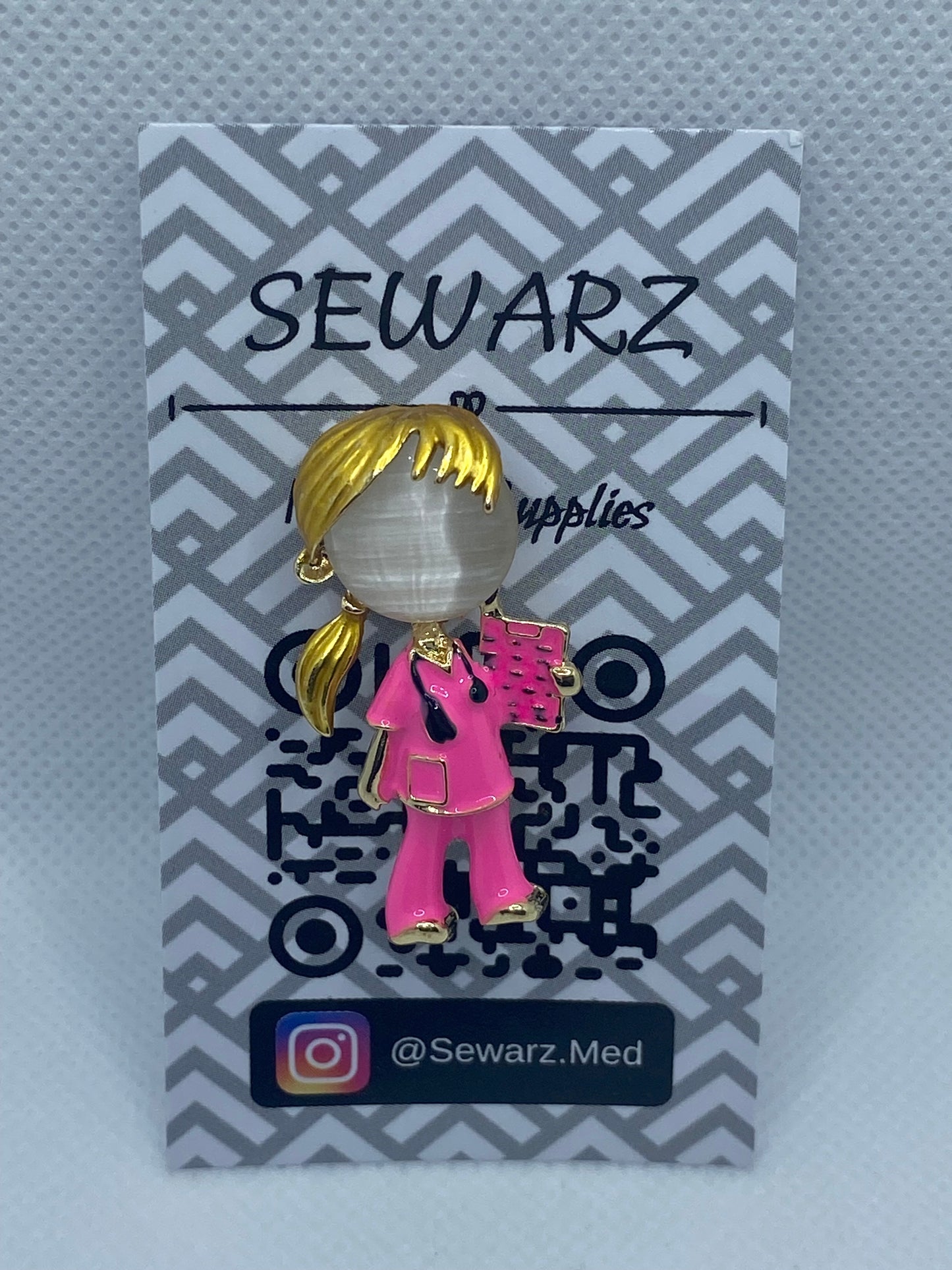 Doctor/Nurse Pink Brooch