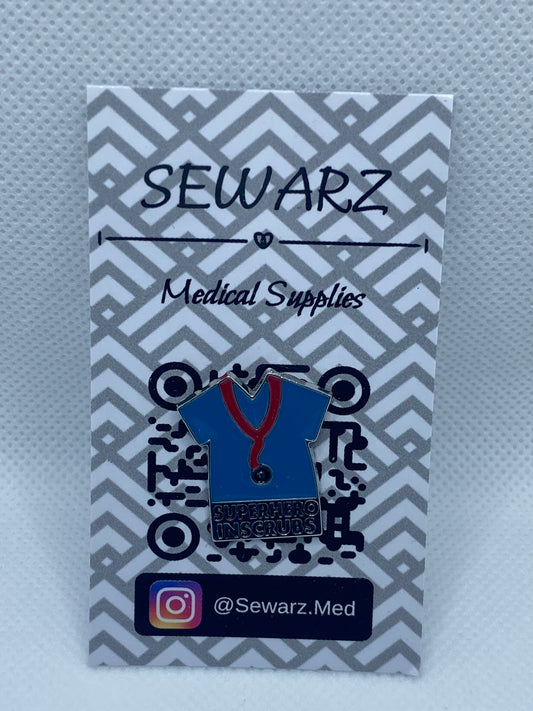 Scrub Blue Brooch